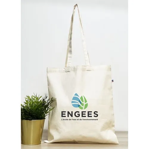 Sac Coton Naturel Anses Longues - Fabrication Française sur Mesure
