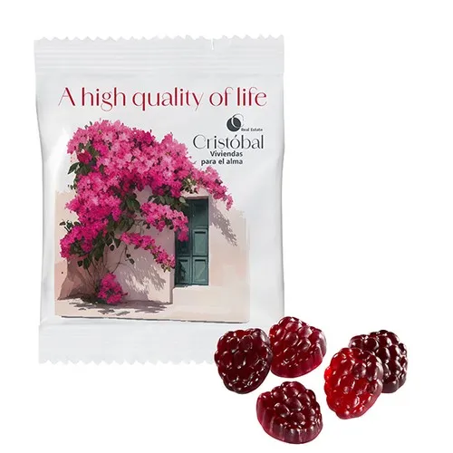 Oursons publicitaires monochromes 10g - Sachet compostable