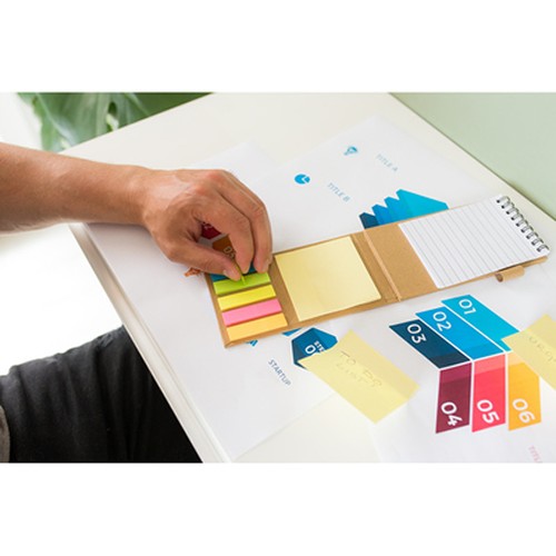 Organiseur de bureau multifonction avec notes et stylo personnalisable