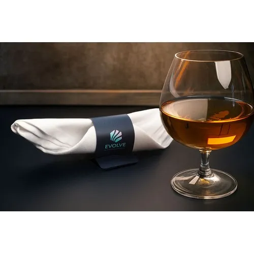 Rond de serviette personnalisable en cuir recyclé - Dès 20 ex.