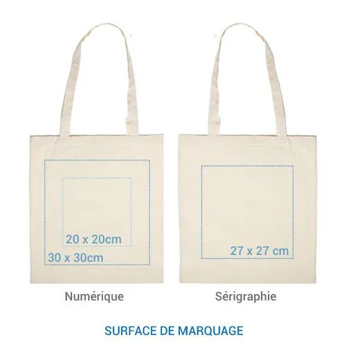 Sac coton réversible 38x42 cm Couleur