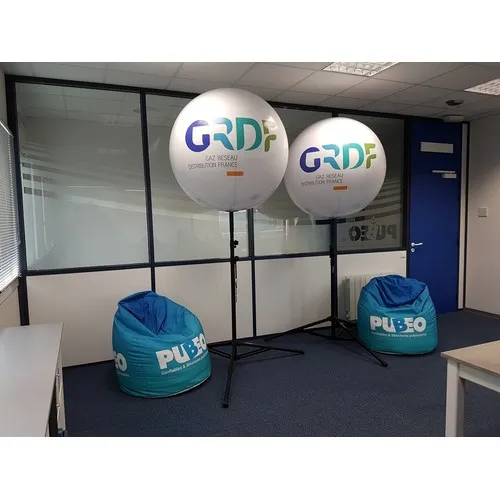 Ballon publicitaire sur trépied 5m - Auto-ventilé extérieur