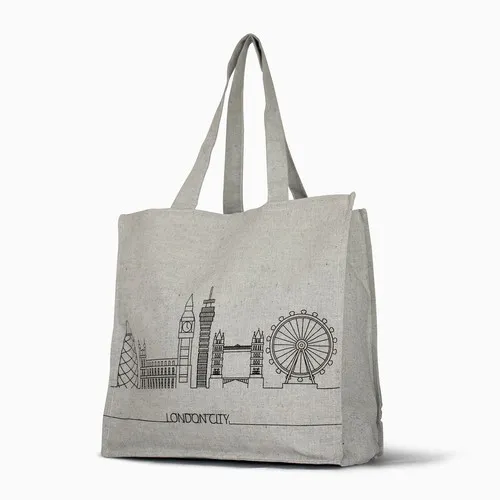 Sac Shopping Coton 100% Recyclé 250g/m² - Personnalisable