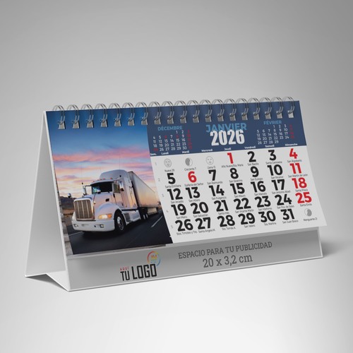 Calendrier Mural 3 Mois Vue Internationale Personnalisable