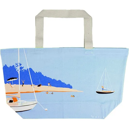 Sac Coton Écru Personnalisable - Anses Longues Tressées