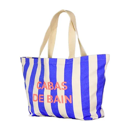 Sac Coton Écru Personnalisable - Anses Longues Tressées