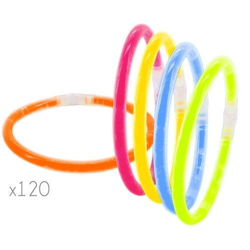 Bracelets Lumineux Néon Personnalisables - Pack de 120 unités
