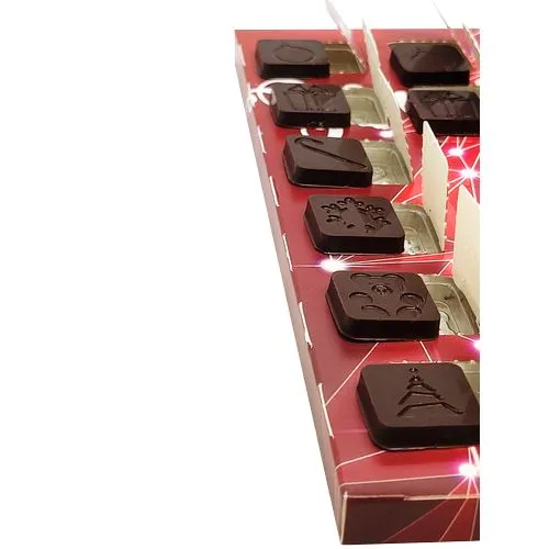 Calendrier de l'Avent Chocolat au Lait 60g - 24 Cases Personnalisables