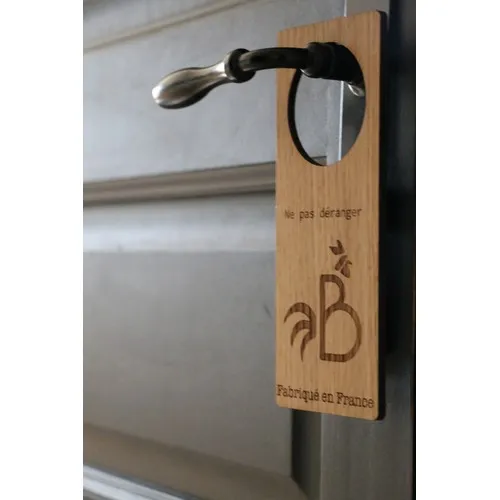 Accroche-porte en chêne personnalisable - Fabrication française