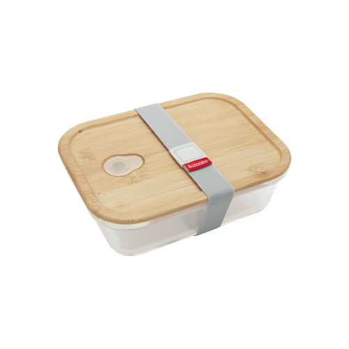 Lunch Box Verre Borosilicate 800ml avec Couvercle Bambou