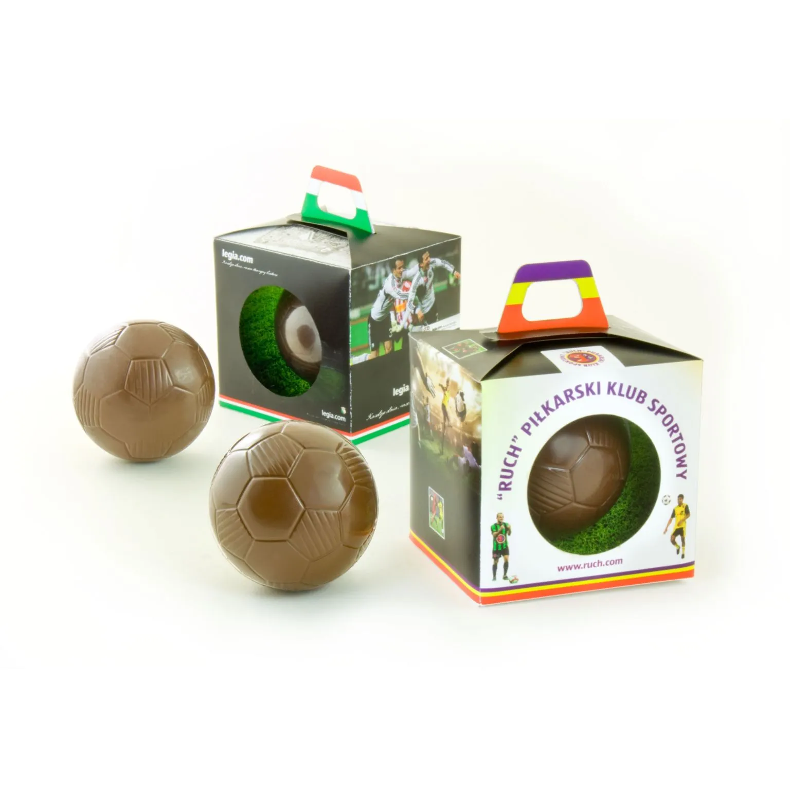 Football 60 mm en boîte avec une poignée