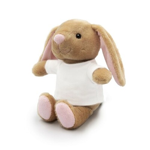 Lièvre en Peluche RPET Personnalisable avec T-shirt Imprimable