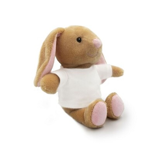 Lièvre en Peluche RPET Personnalisable avec T-shirt Imprimable