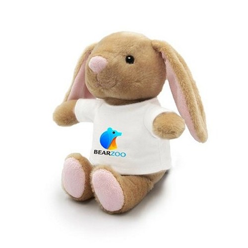 Lièvre en Peluche RPET Personnalisable avec T-shirt Imprimable