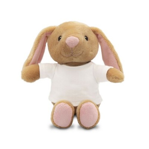 Lièvre en Peluche RPET Personnalisable avec T-shirt Imprimable