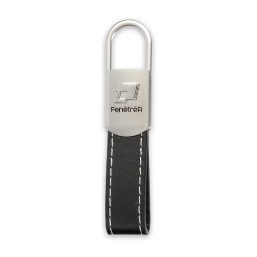 Porte-clés Similicuir Premium - Attache Ressort Nickel