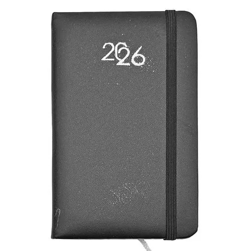 Agenda Journalier 2026 Personnalisable - Couverture Rigide PU Marron