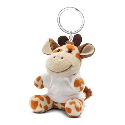 Porte-clés Girafe en Peluche avec T-shirt Personnalisable