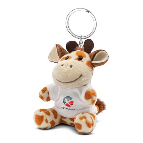 Porte-clés Girafe en Peluche avec T-shirt Personnalisable