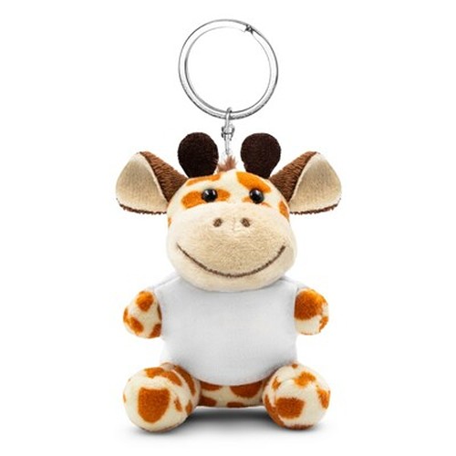 Porte-clés Girafe en Peluche avec T-shirt Personnalisable