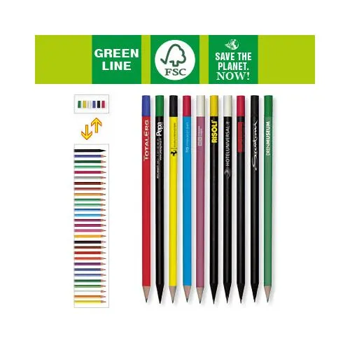 Crayon à papier personnalisable avec gomme sans virole FSC®
