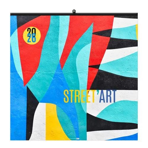 STREET ART 2026 - SMALL 330 x 330 mm - MARQUAGE 1 COULEUR - RELIURE BAGUETTE