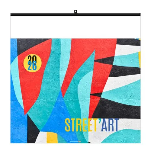 STREET ART 2026 - SMALL 330 x 330 mm - MARQUAGE 1 COULEUR - RELIURE BAGUETTE