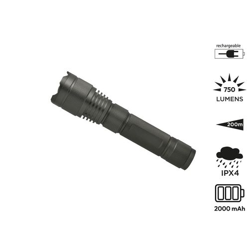 Lampe Torche Rechargeable LED Personnalisable 750 Lumens
