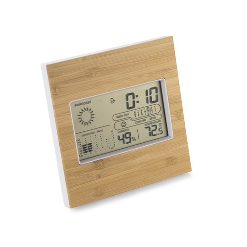 Station Météo Connectée en Bambou Personnalisable