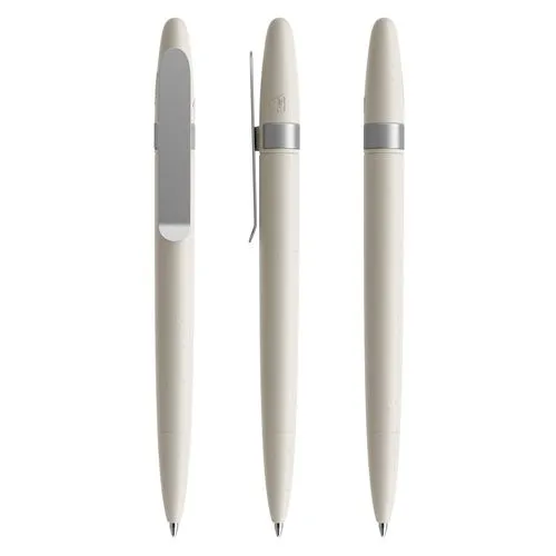 Stylo bille écologique Shell - Agrafe métallique et matières recyclées