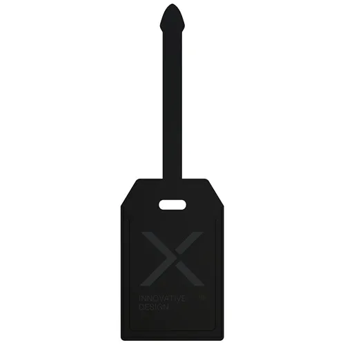 Porte-étiquette bagage connecté en cuir upcyclé - Fabrication française