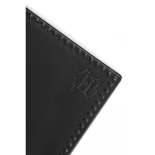 Porte-étiquette bagage connecté en cuir upcyclé - Fabrication française