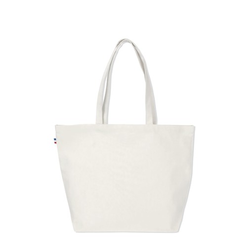 Tote bag noir coton français 38x42cm - Personnalisable grand format