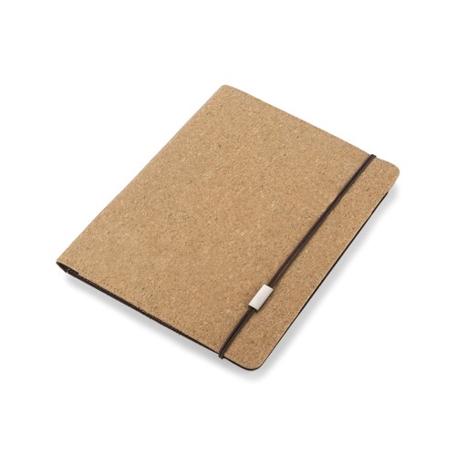 Conférencier A5 en Lin avec Bloc-Notes 50 Feuilles - Personnalisable