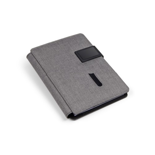 Conférencier A5 en Lin avec Bloc-Notes 50 Feuilles - Personnalisable