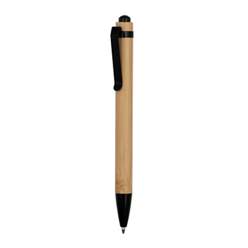 Stylo Bille Bambou Personnalisable | Encre Bleue Corps Naturel