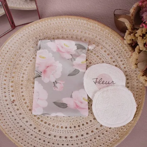 Kit Démaquillant Sublimable Personnalisable - Pochon et Disques Coton