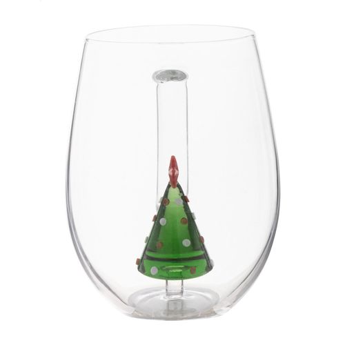 Mug de Noël en Verre Borosilicaté 550ml - Décor Sapin 3D
