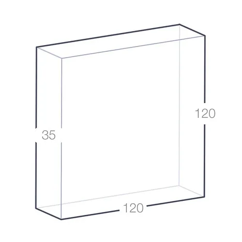 Trophée Carré en Verre Optique Personnalisable - Coffret Cadeau