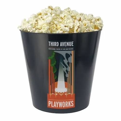 Seau à Pop-Corn Personnalisable 2,5L Blanc - Sérigraphie 1 Couleur