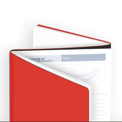 Agenda 2026 Perpétuel Zig-Zag avec Carnet - Format A5 Personnalisable