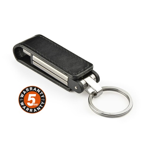 Clé USB 16 Go Métal et Simili-Cuir - Personnalisable par Gravure