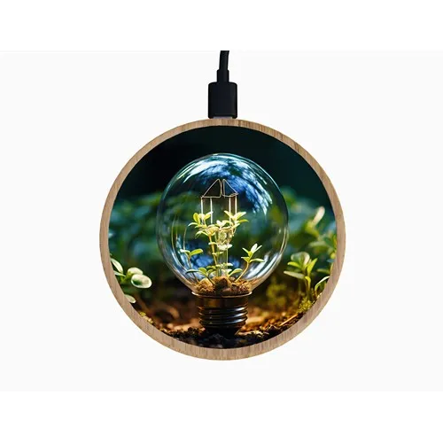 Chargeur Sans Fil 15W Bambou FSC® Personnalisable - Cadeau Éco-Responsable