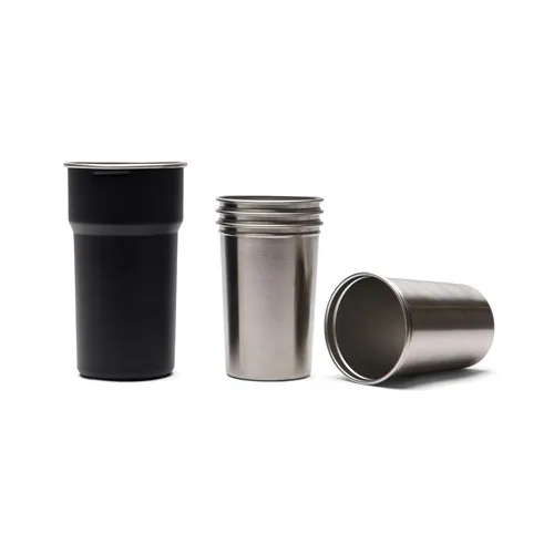 VINGA Set de 4 tasses 250ml en acier inoxydable RCS Parks
