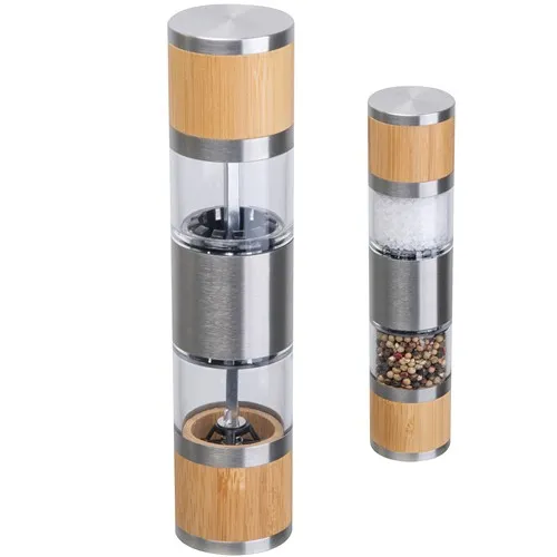 Moulin à Sel et Poivre Personnalisé en Bambou - Cadeau Entreprise