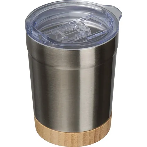 Gobelet Isotherme Inox Recyclé avec Insert Verre - 350ml Personnalisable