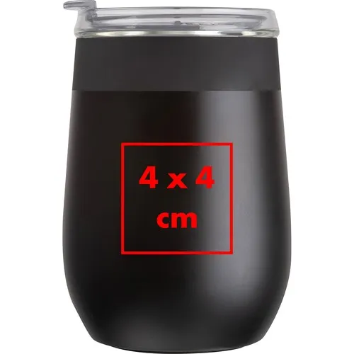 Gobelet Isotherme Inox Recyclé avec Insert Verre - 350ml Personnalisable