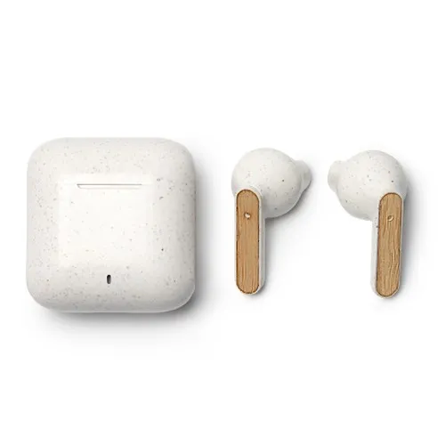 Écouteurs Sans Fil Écologiques en Fibre de Blé et Bambou