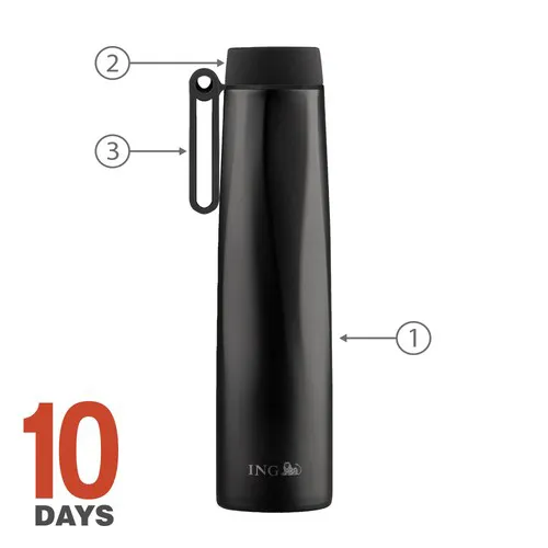 GOURDE CALYPSO XLH 750 ml AVEC POIGNEE NOIR * STOCK