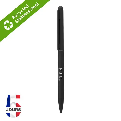 stylet THIN métal stylo bille noir STOCK FR
